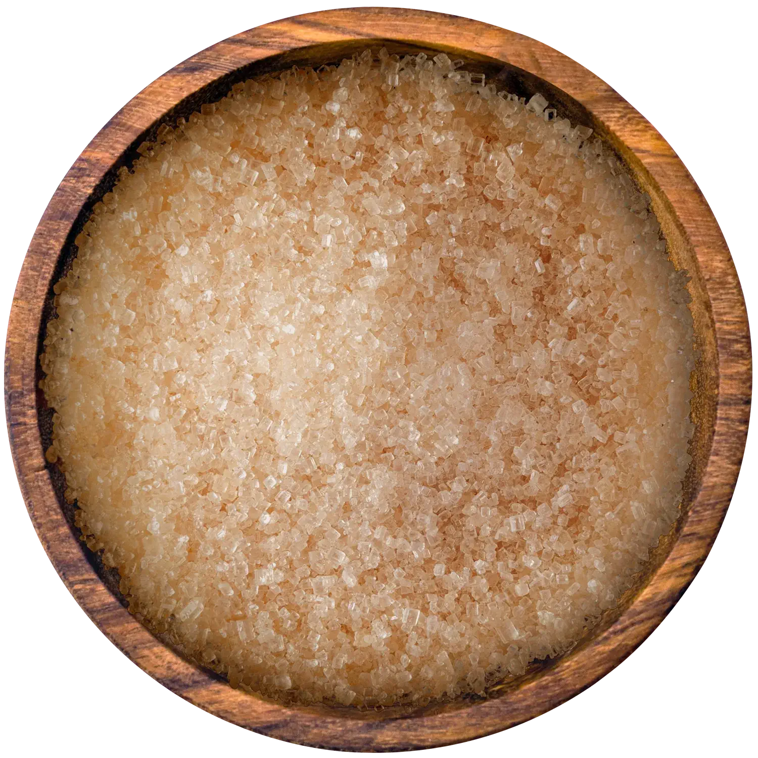 Rohrohrzucker,  geräuchert Vorderansicht eines Beutels mit geräuchertem Rohrohrzucker