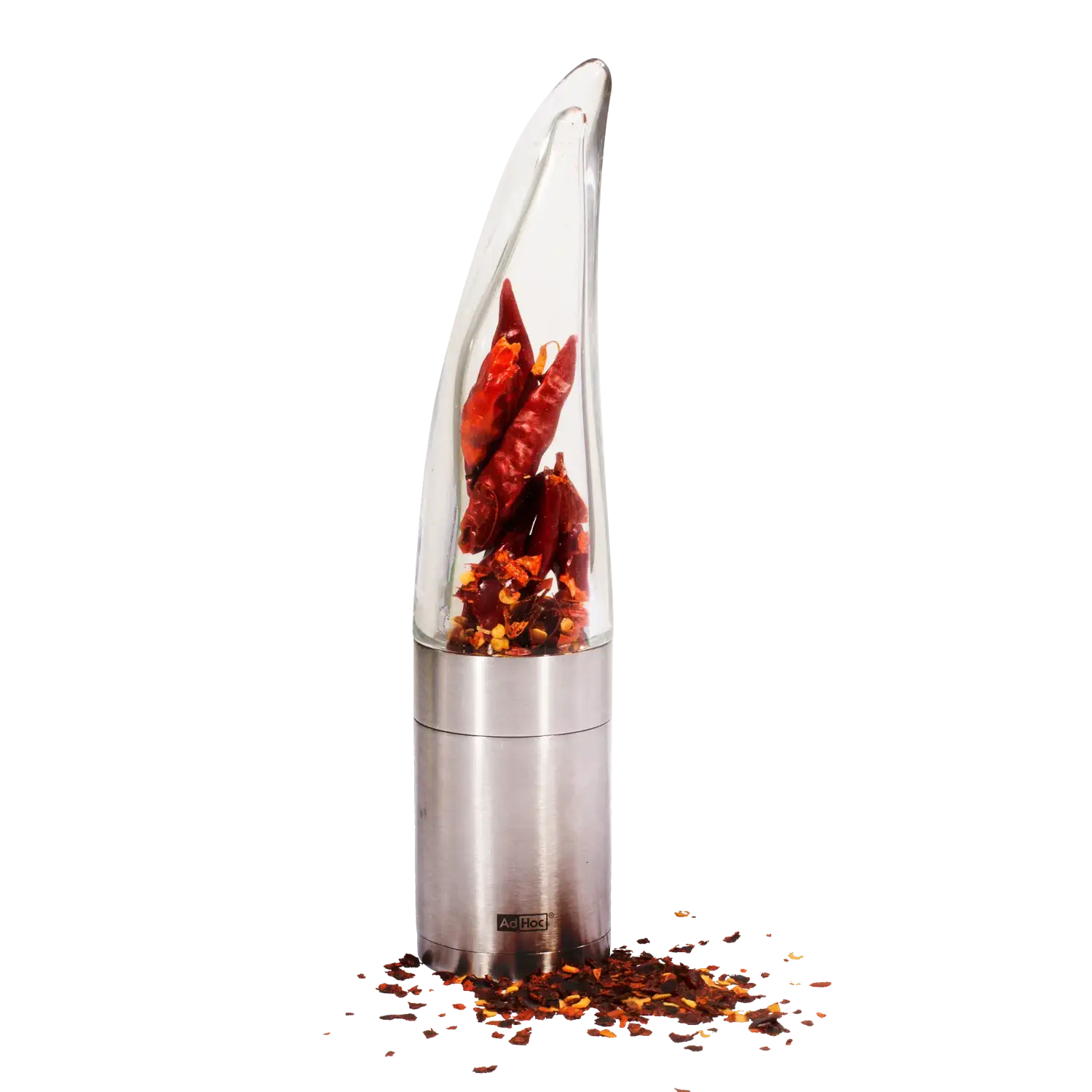 AdHoc Chilischneider Pepe, Edelstahl / Acryl, 20,5 cm Chilischneider „Pepe“ von AdHoc aus Edelstahl und Acryl (205 mm)