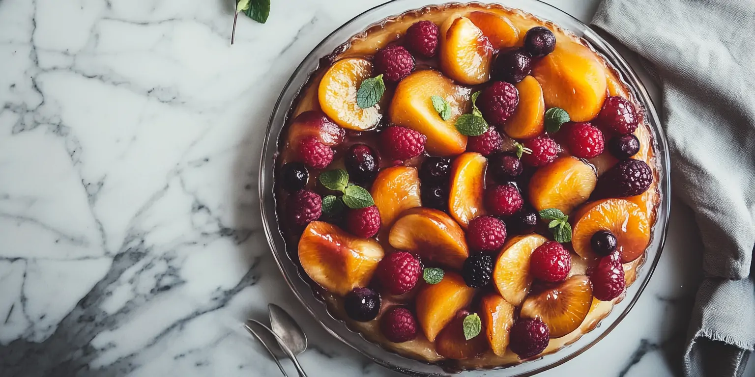 Kuchen mit karamellisierter Oberfläche angerichtet