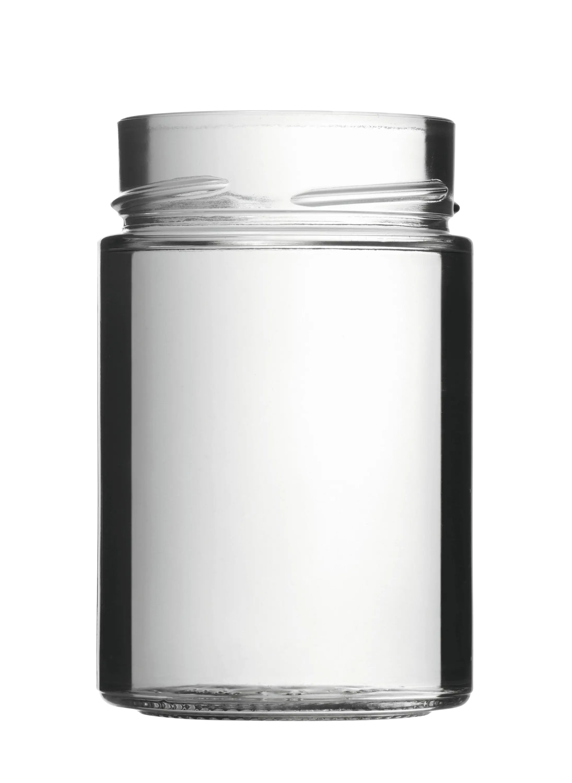 FACTUM Schraubglas schwarzer Deckel 370ml Weißglas, 6er-Set