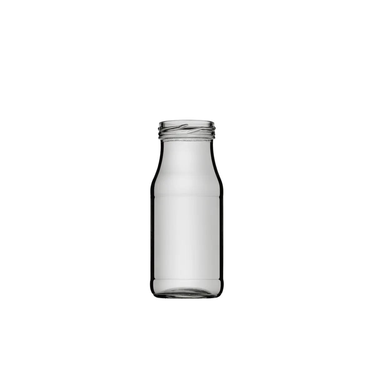 Dressingflasche schwarzer Deckel 157ml, Weißglas