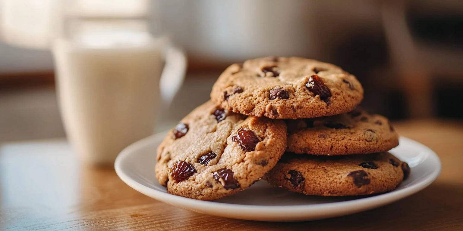 Kekse mit fein gehackten Deglet Nour Datteln gebacken