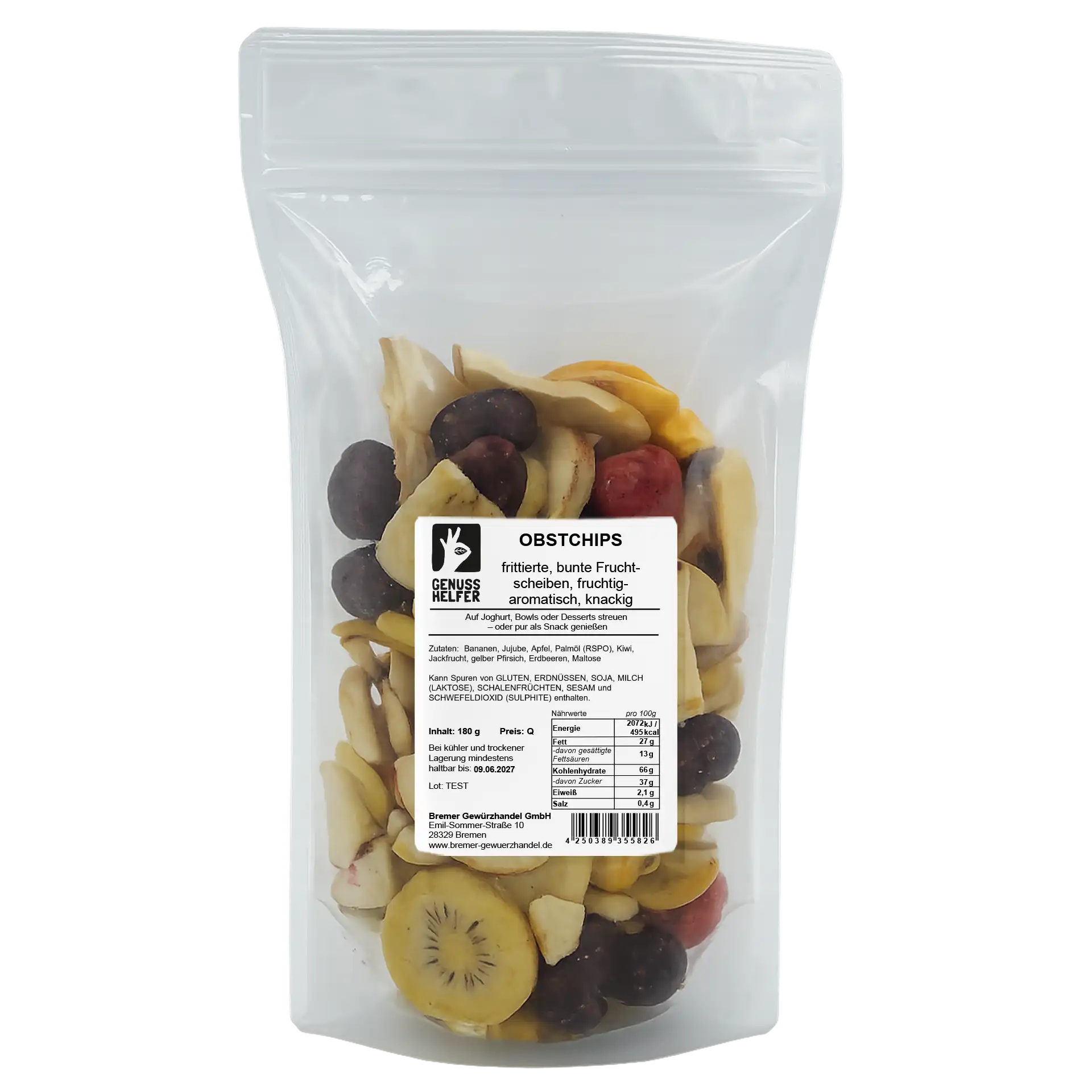 Obstchips-Mix, frittiert