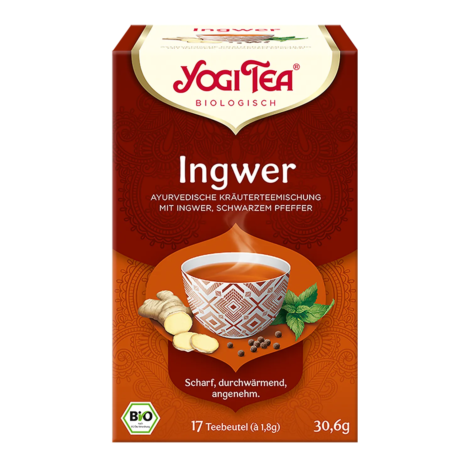 YOGI TEA® Ingwer mit schwarzem Pfeffer, BIO