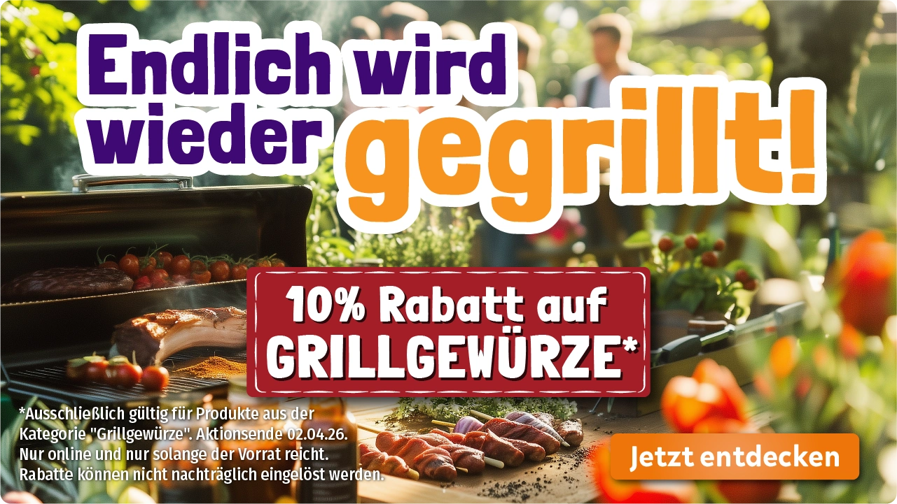 Frühlingsanfang, Grillsaison Start Rabatt Grillgewürze Aktionsbox