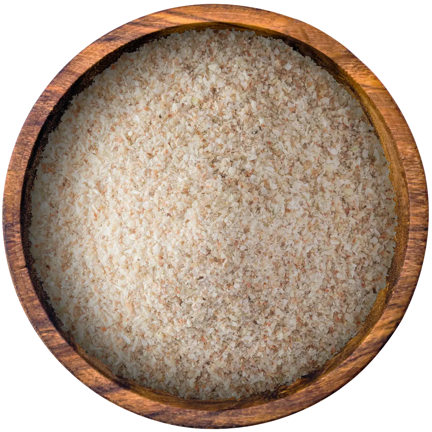 Zwiebelgranulat in einer Holzschale