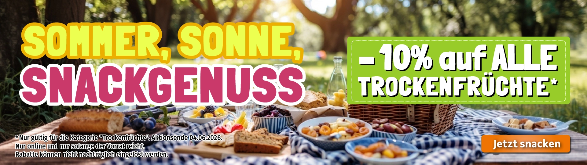 Sommer Sonne Snackgenuss Trockenfrüchte Header 