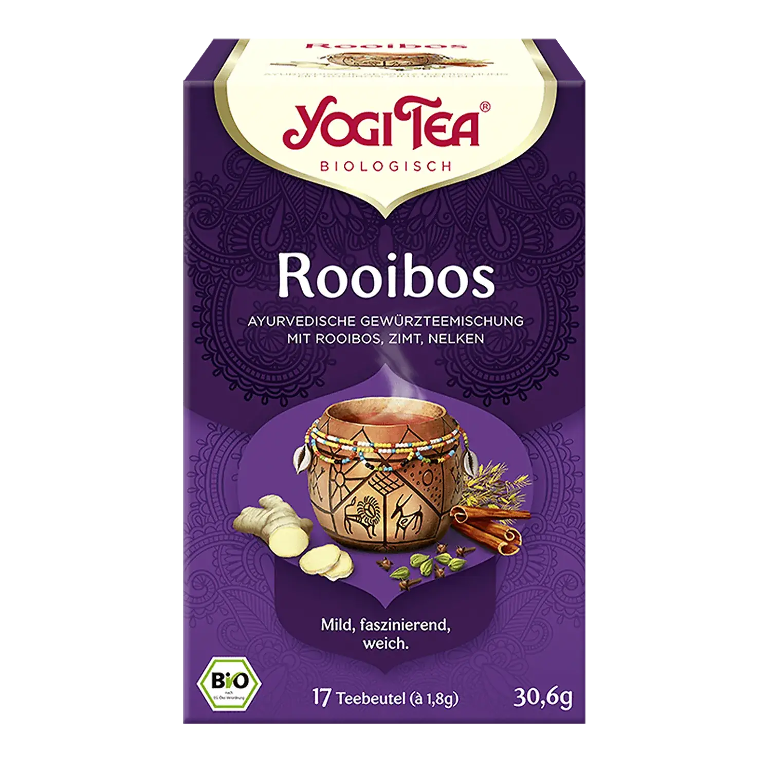 YOGI TEA® Rooibos, vormals African Spice, BIO Yogi Tea „Rooibos“ – Pappschachtel mit Teebeuteln