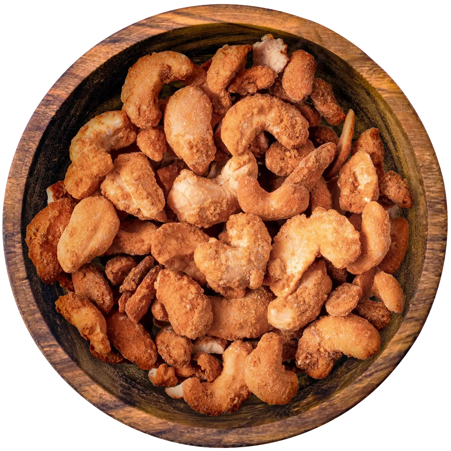 Cashewkerne mit Tonka, süß-salzig, lose in einer Pappschale