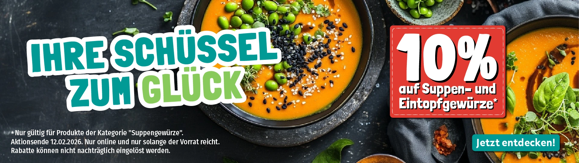 Schüssel zum Glück Suppe Eintopf Header Banner