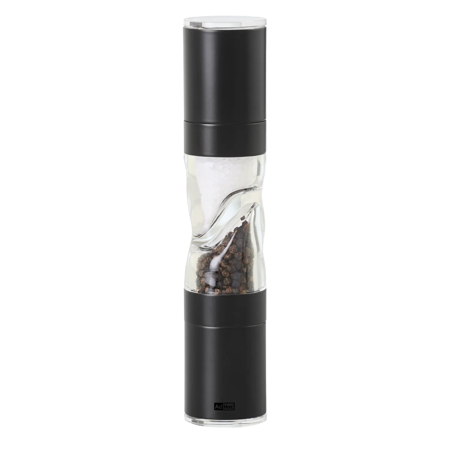 AdHoc Pfeffer- & Salz- Doppelmühle Duomill Pure, 22 cm, schwarz