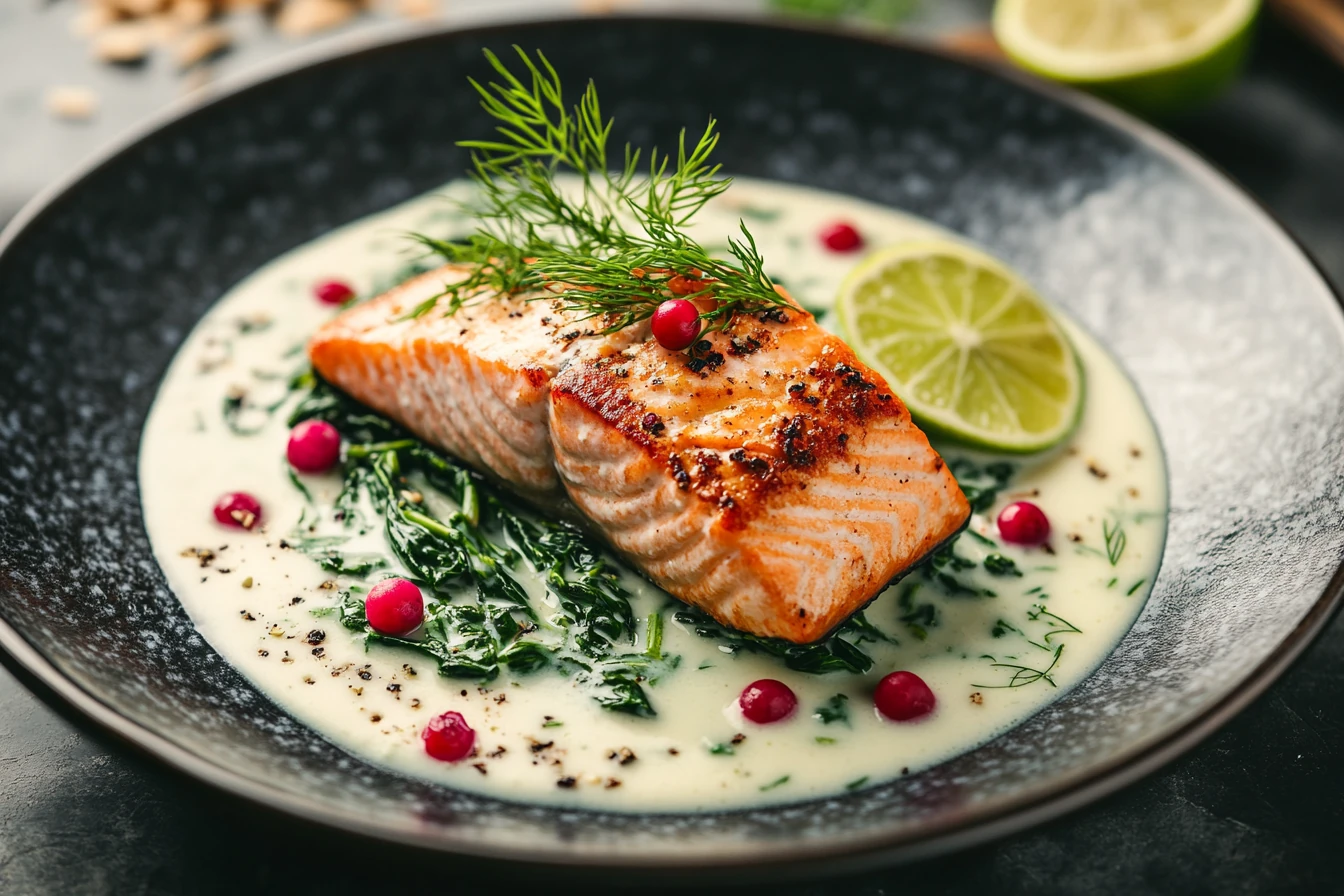 Lachs mit Spinat Lachs mit Spinat