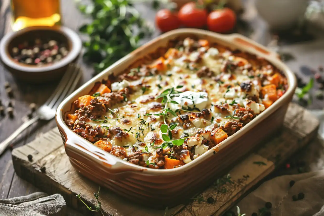 Süßkartoffel-Hackfleisch-Auflauf Süßkartoffel-Hackfleisch-Auflauf