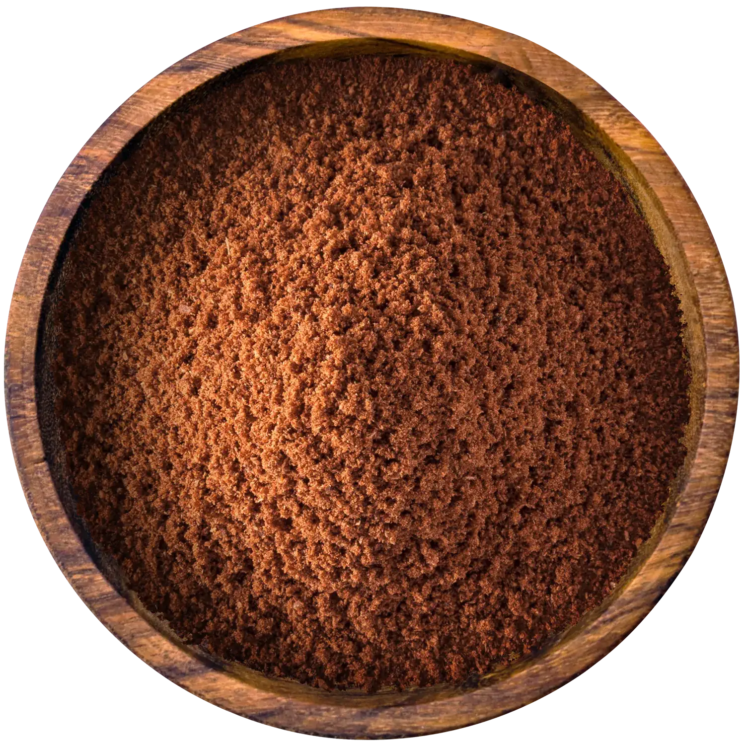 Sternanis, gemahlen Gemahlener Sternanis in einer Holzschale