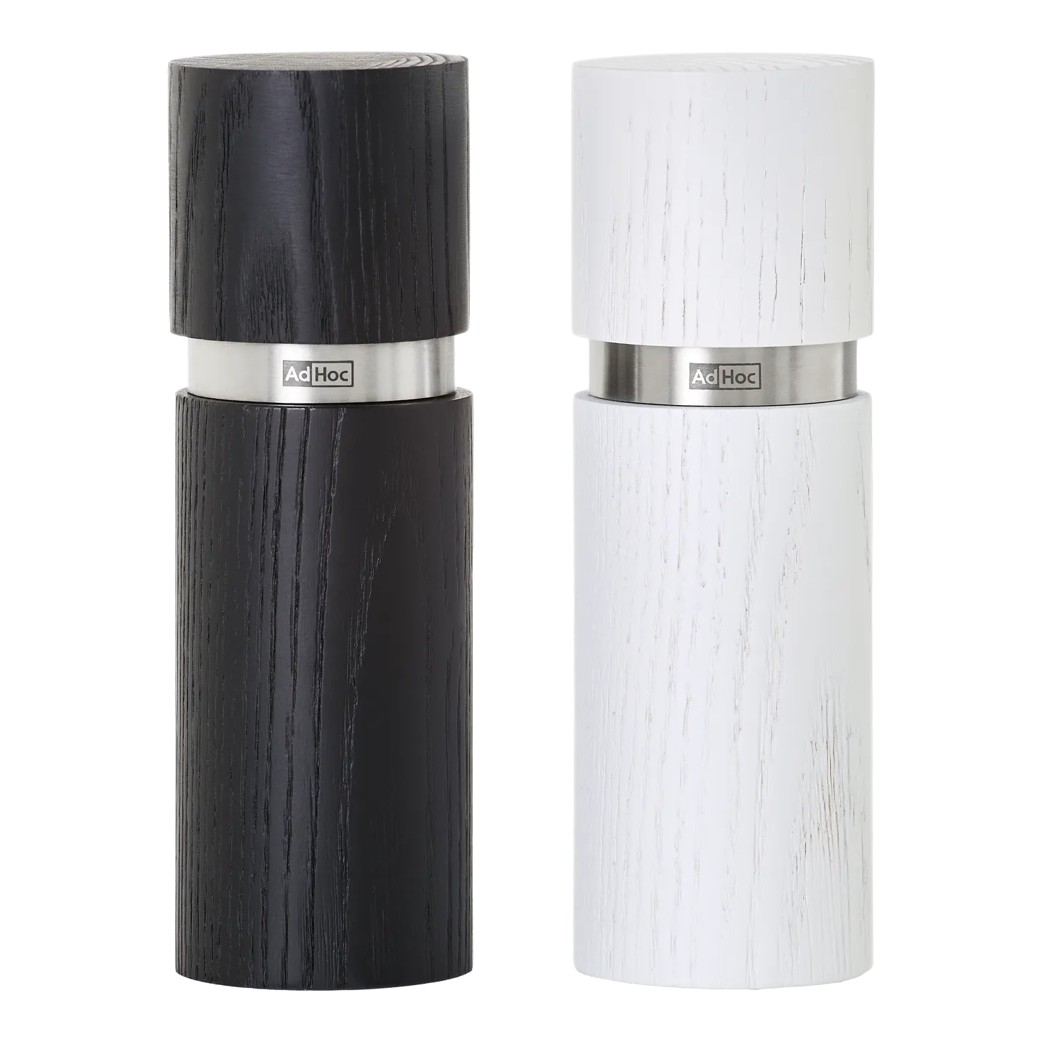 AdHoc Set Pfeffer- & Salzmühle Textura, 15 cm, black & white