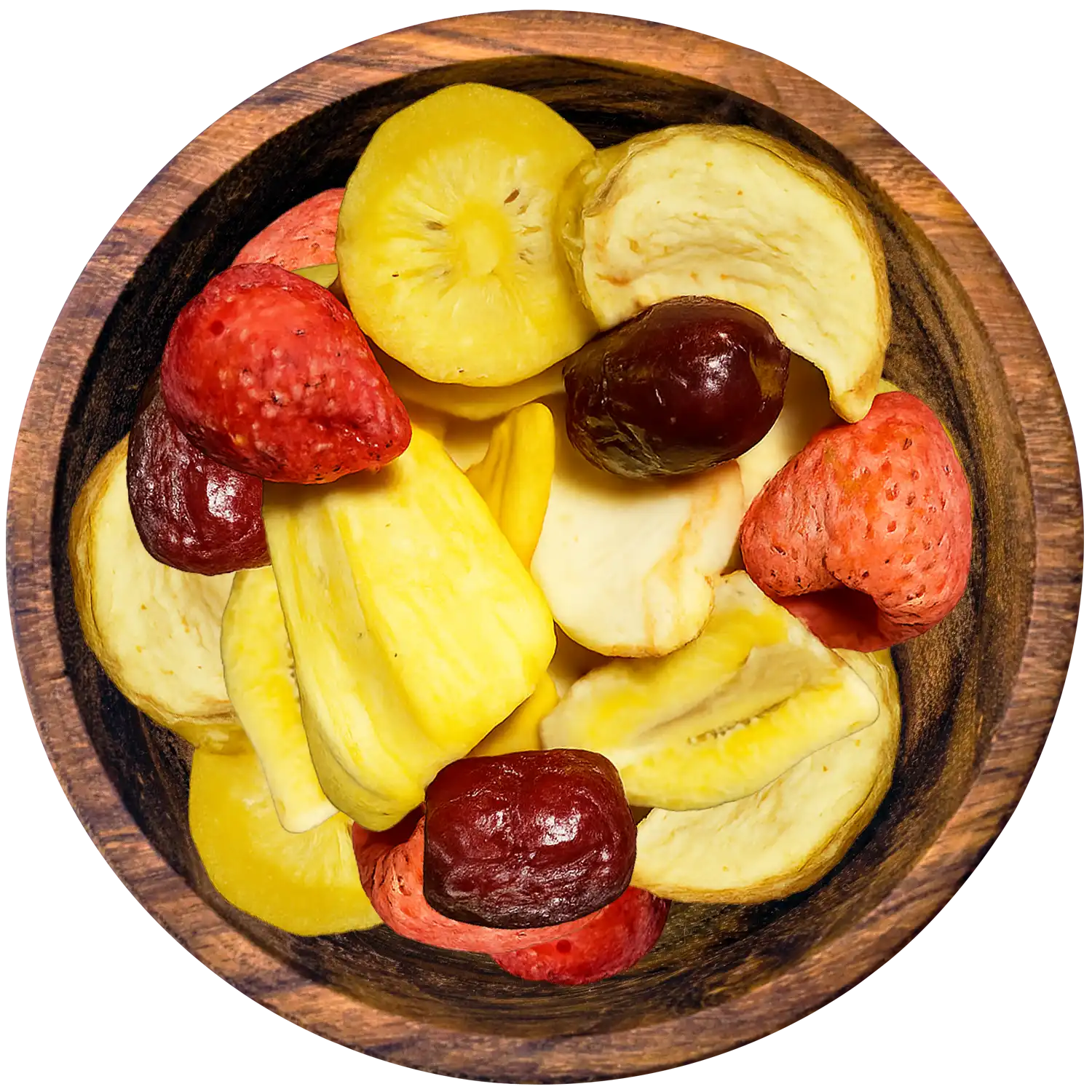 Obstchips-Mix, frittiert