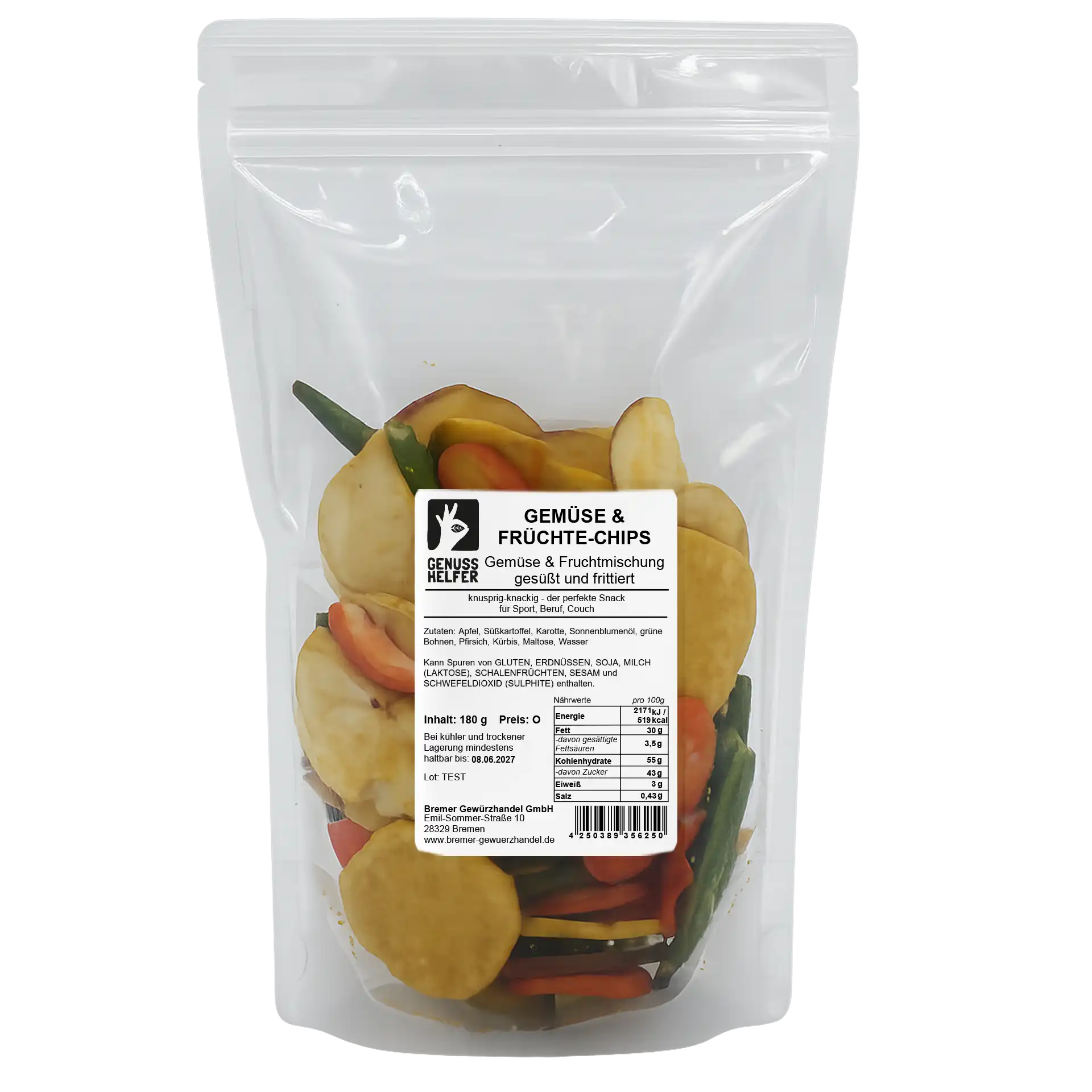 Gemüse-Früchte-Chips, frittiert & gesüßt