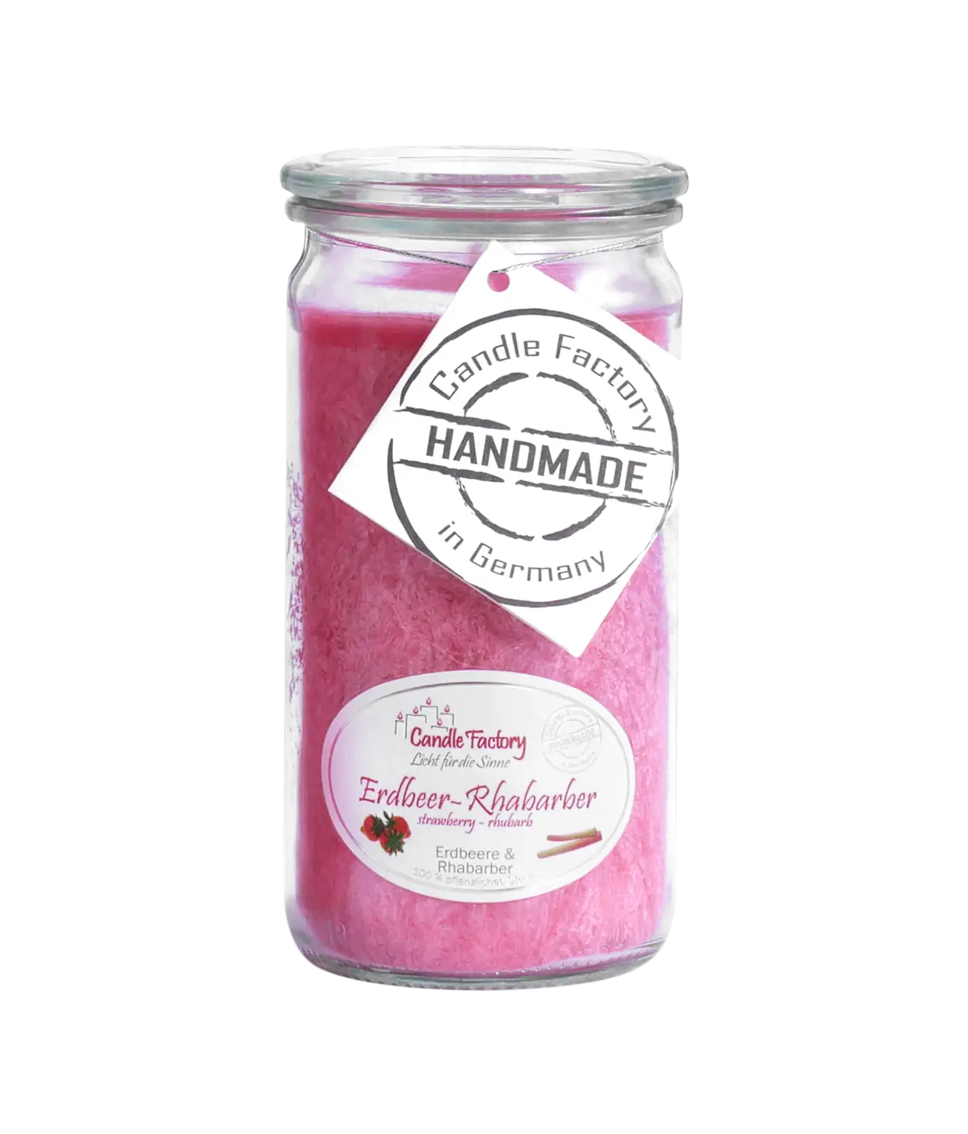 Spendenkerze Erdbeer - Rhabarber