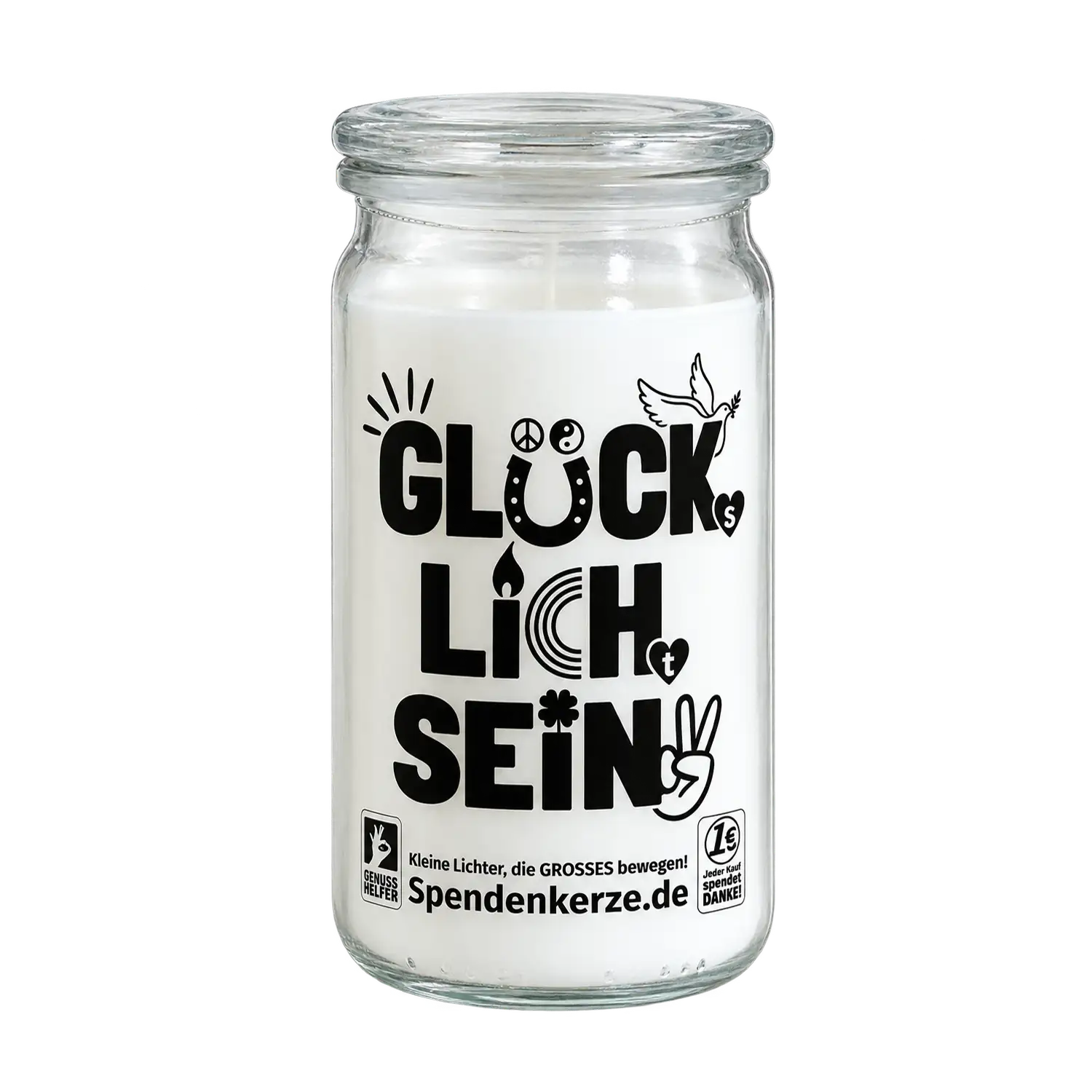 Spendenkerze White Christmas