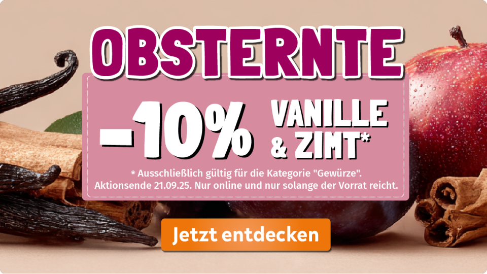 Aktionsbox Obsternte Vanille Zimt 10 Prozent Rabatt