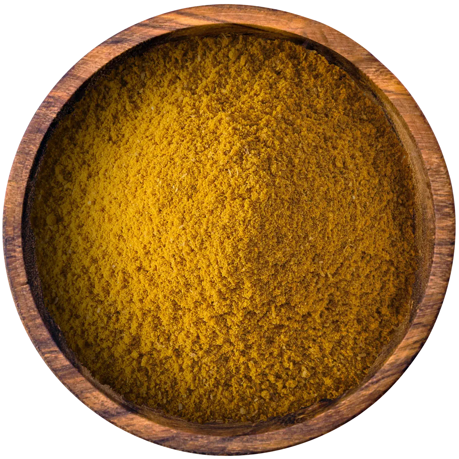 Java Curry, gemahlen Vorderansicht eines Beutels mit gemahlenem Java-Curry
