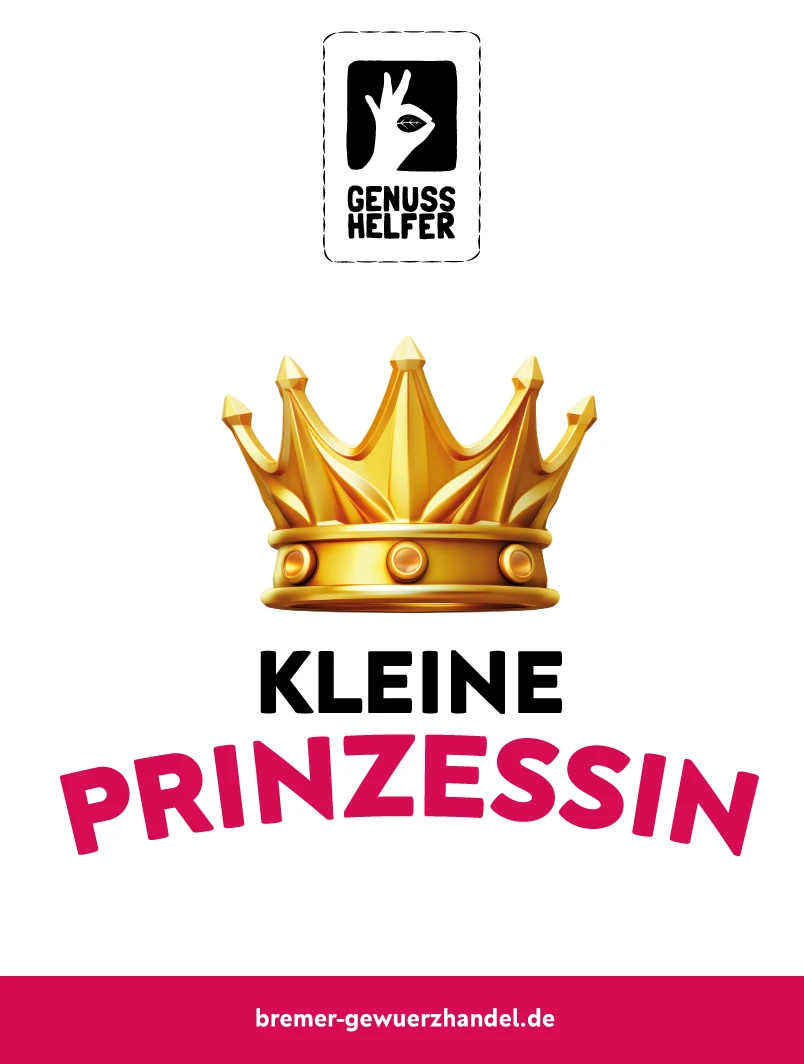 Nuss-Frucht-Mischung „Prinzessin“ in einem Glas mit individualisierbarem Etikett