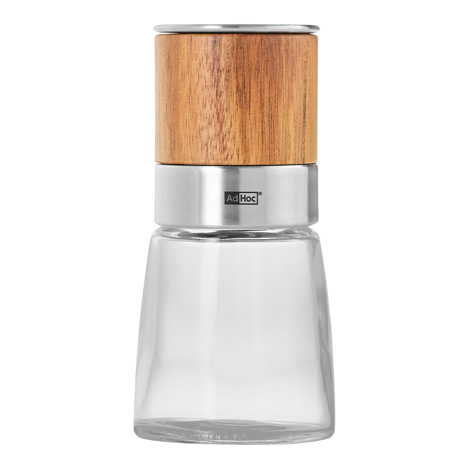 AdHoc Kräuter- & Gewürzschneider Akasia, 13,5 cm, Akazienholz/Edelstahl/Glas