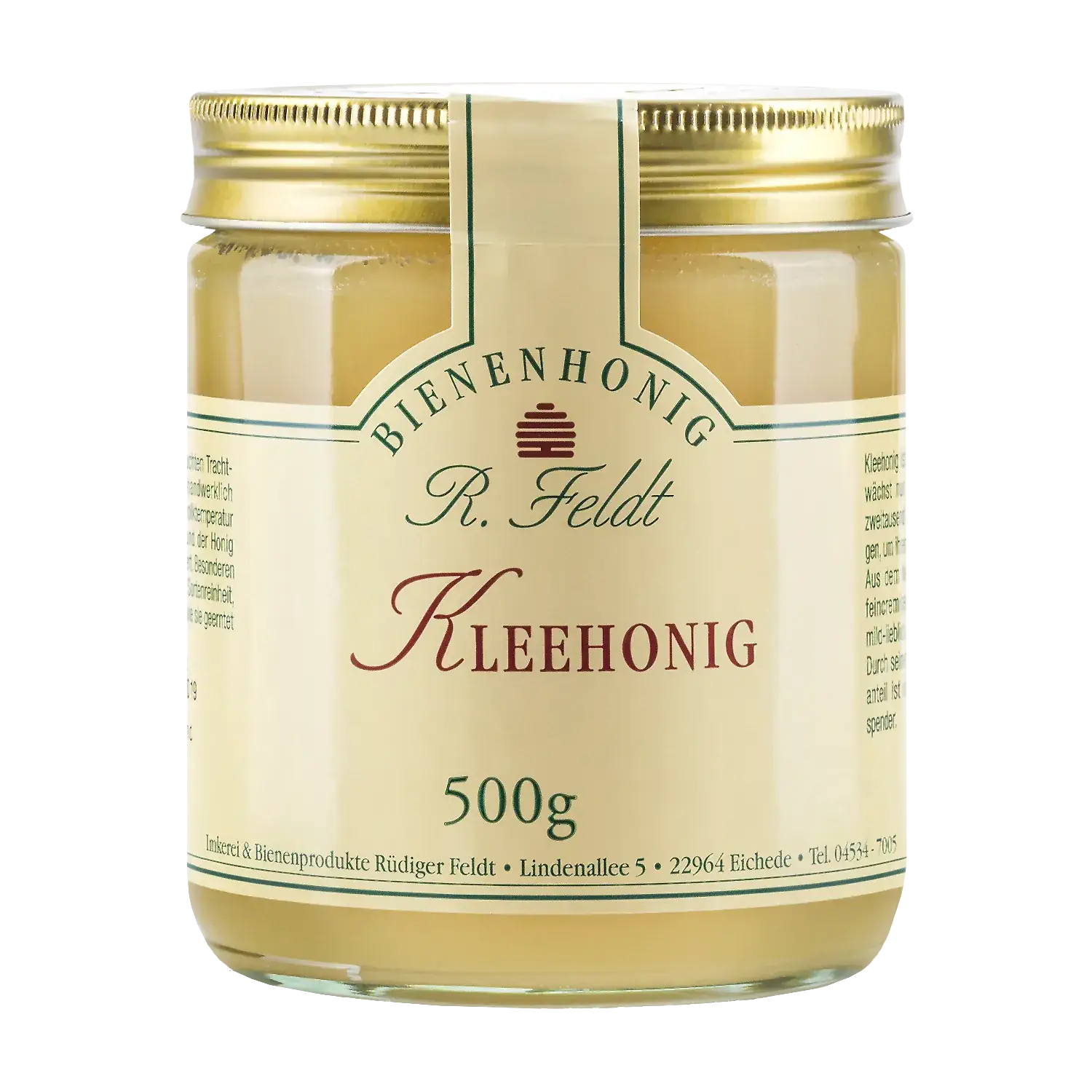 Kleehonig im Glas