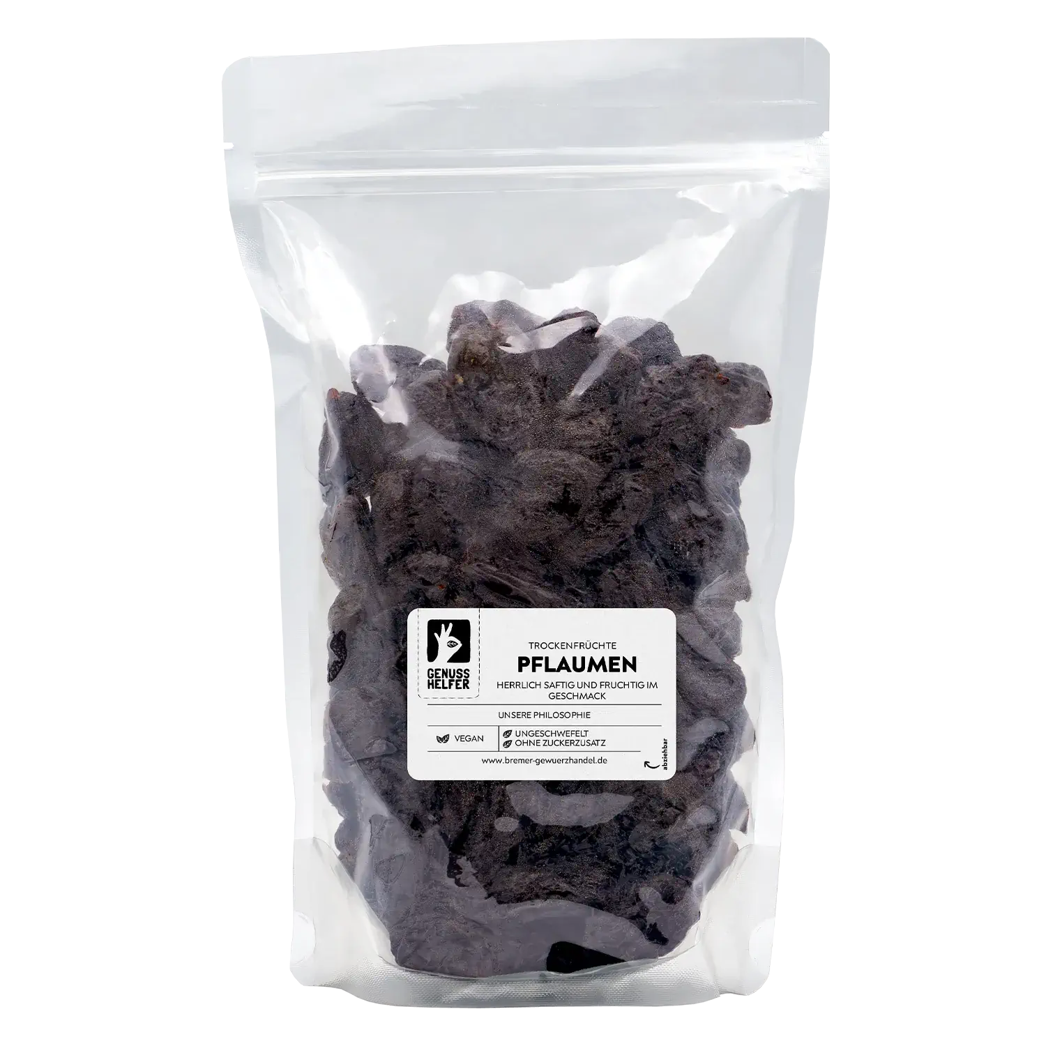 Pflaumen, getrocknet, Großpackung Großgebinde-Beutel mit getrockneten Pflaumen