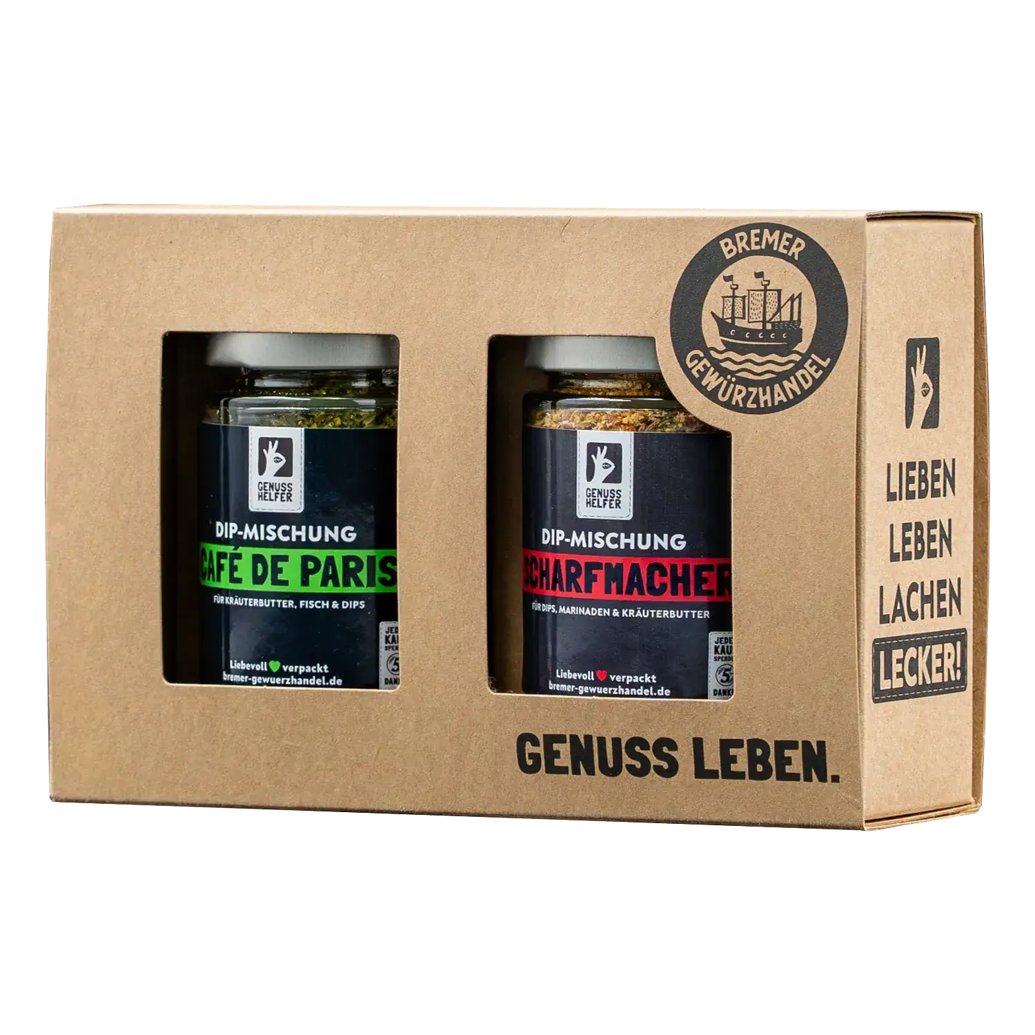 Dip-Set, 2 tlg., natur Zusammenstellung der Artikel des 2er-Dip-Sets mit Café de Paris & Scharfmacher