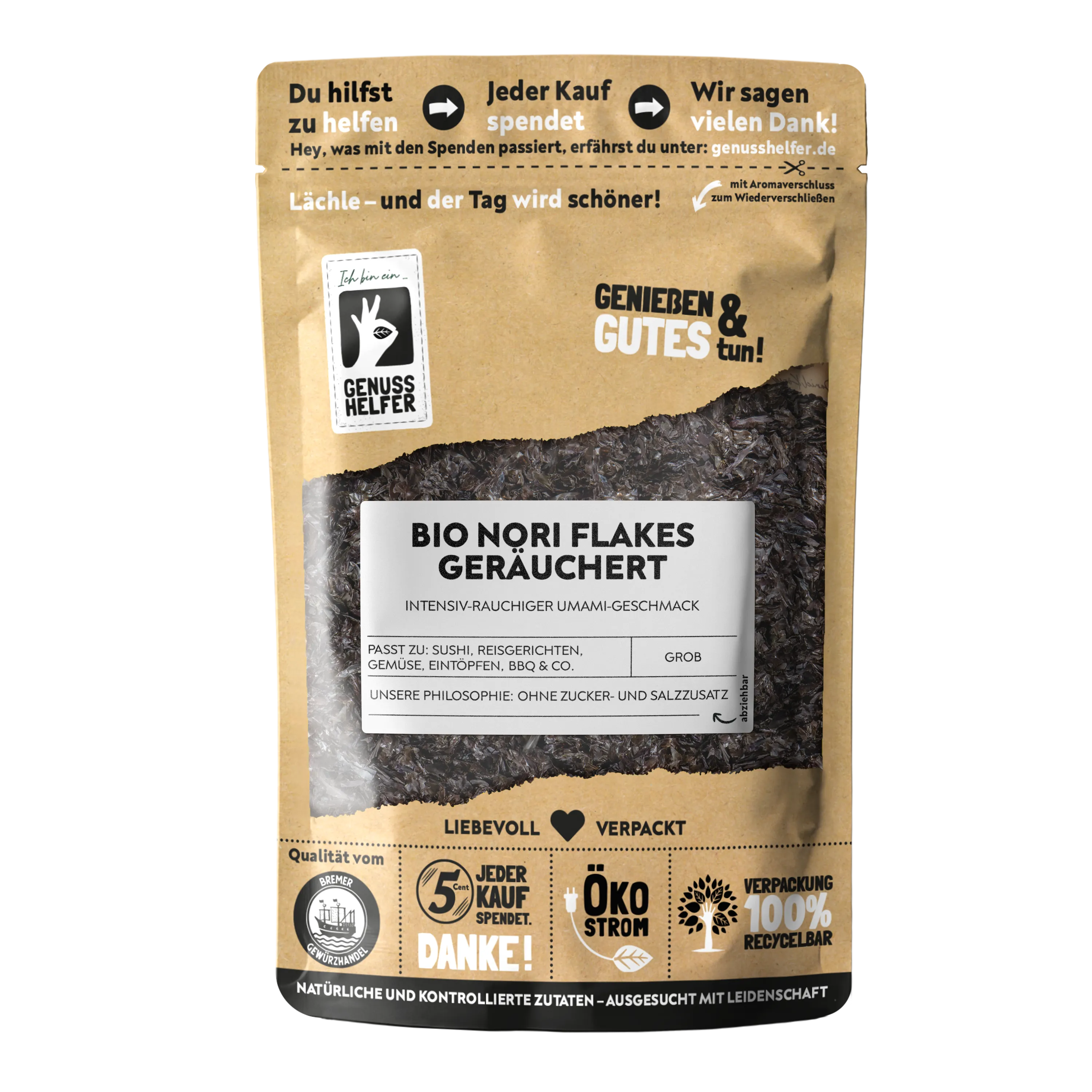 Nori Flakes, BIO, geräuchert
