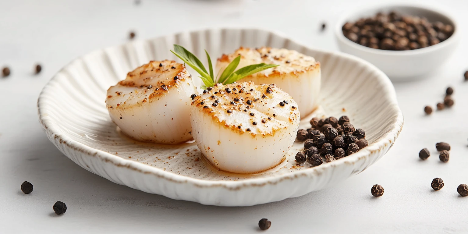 Jakobsmuscheln mit Tellicherry-Pfeffer ganz gewürzt