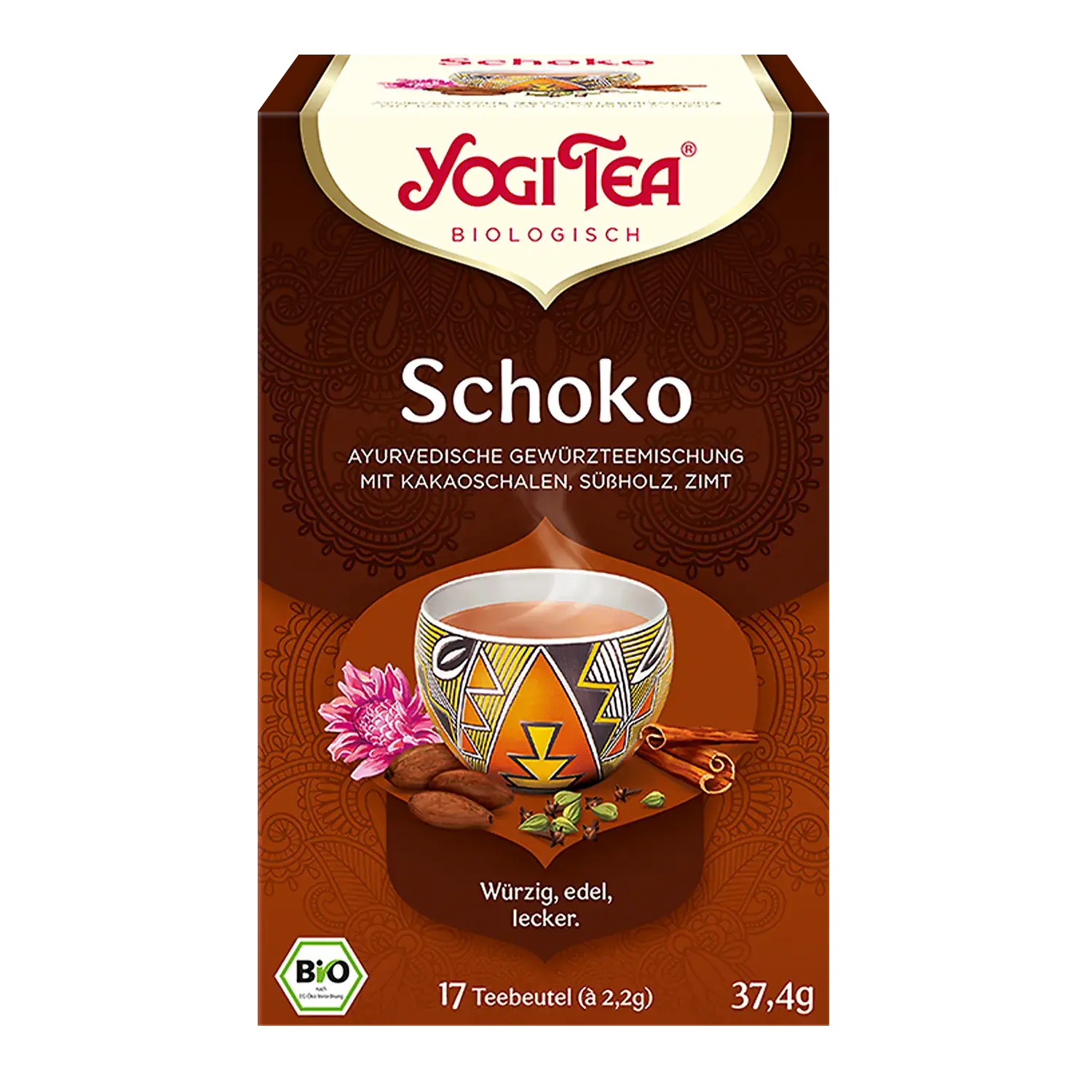 Yogi Tea „Schoko“ – Pappschachtel mit Teebeuteln