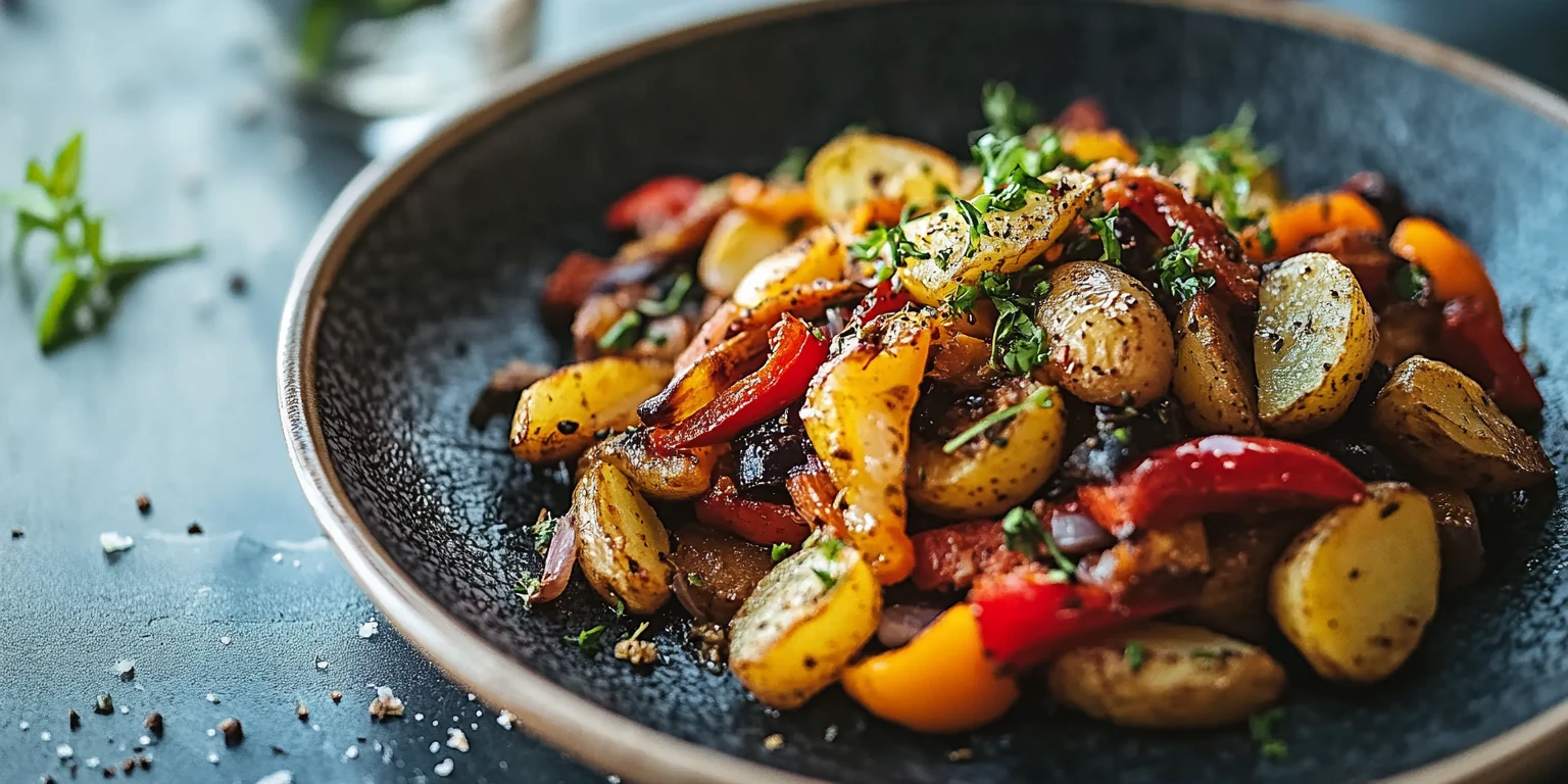 Gemüsepfanne mit Kräutern der Provence abgeschmeckt