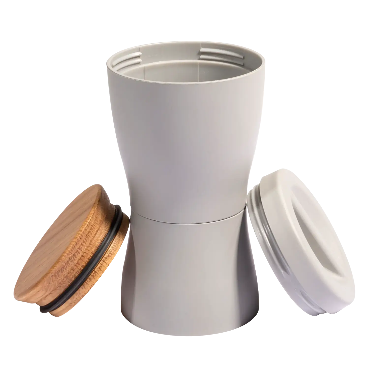 AdHoc Pfeffer- & Salzmühlen-Set Twin, 13,3 cm, schwarz und grau Salz- und Pfeffermühle Twin-Set 133x62 mm