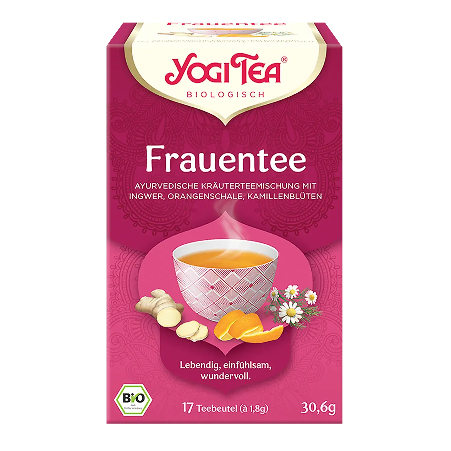 YOGI TEA® Frauen Tee, BIO Yogi Tea „Frauentee“ – Pappschachtel mit Teebeuteln