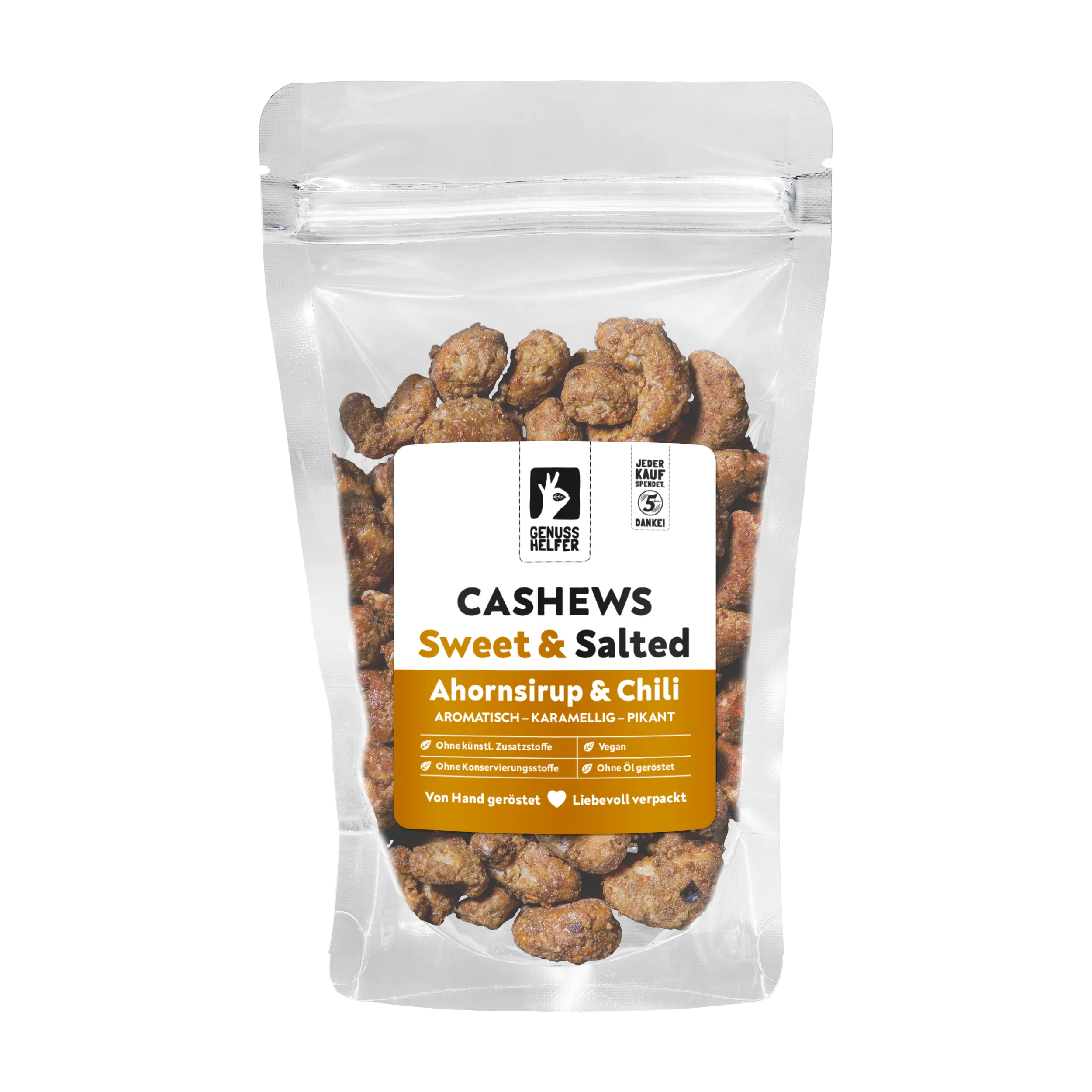 Cashews Ahornsirup & Chili, süß & salzig