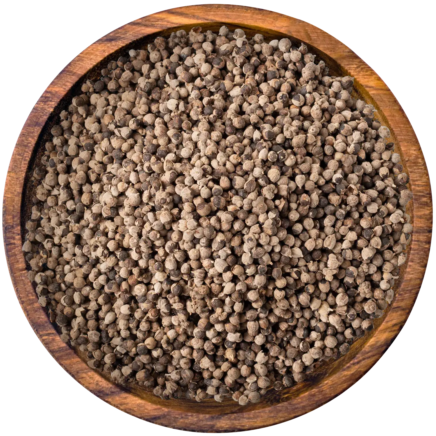 Ganze Mönchspfeffer-Keuschlammsamen in einer Holzschale