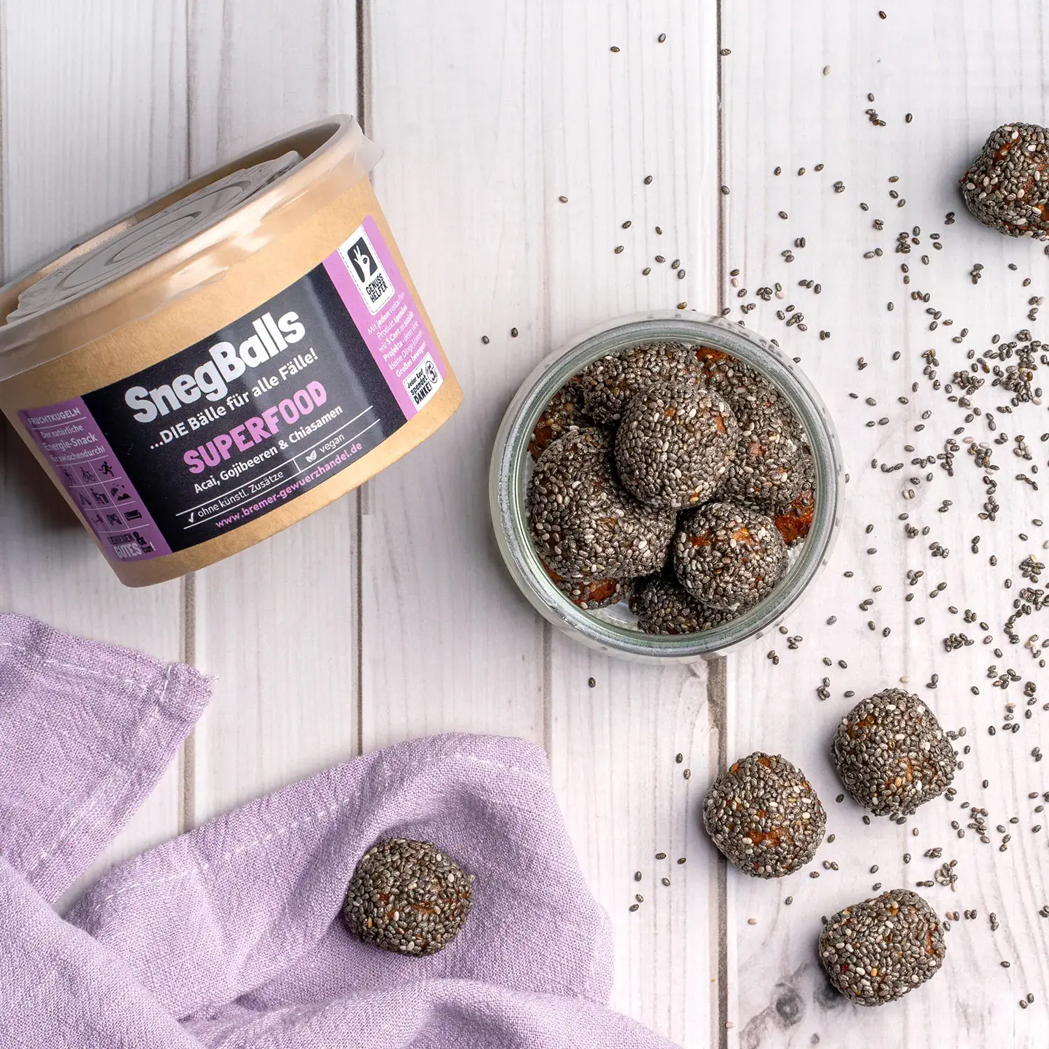 Stimmungsbild der Superfood-Snegballs