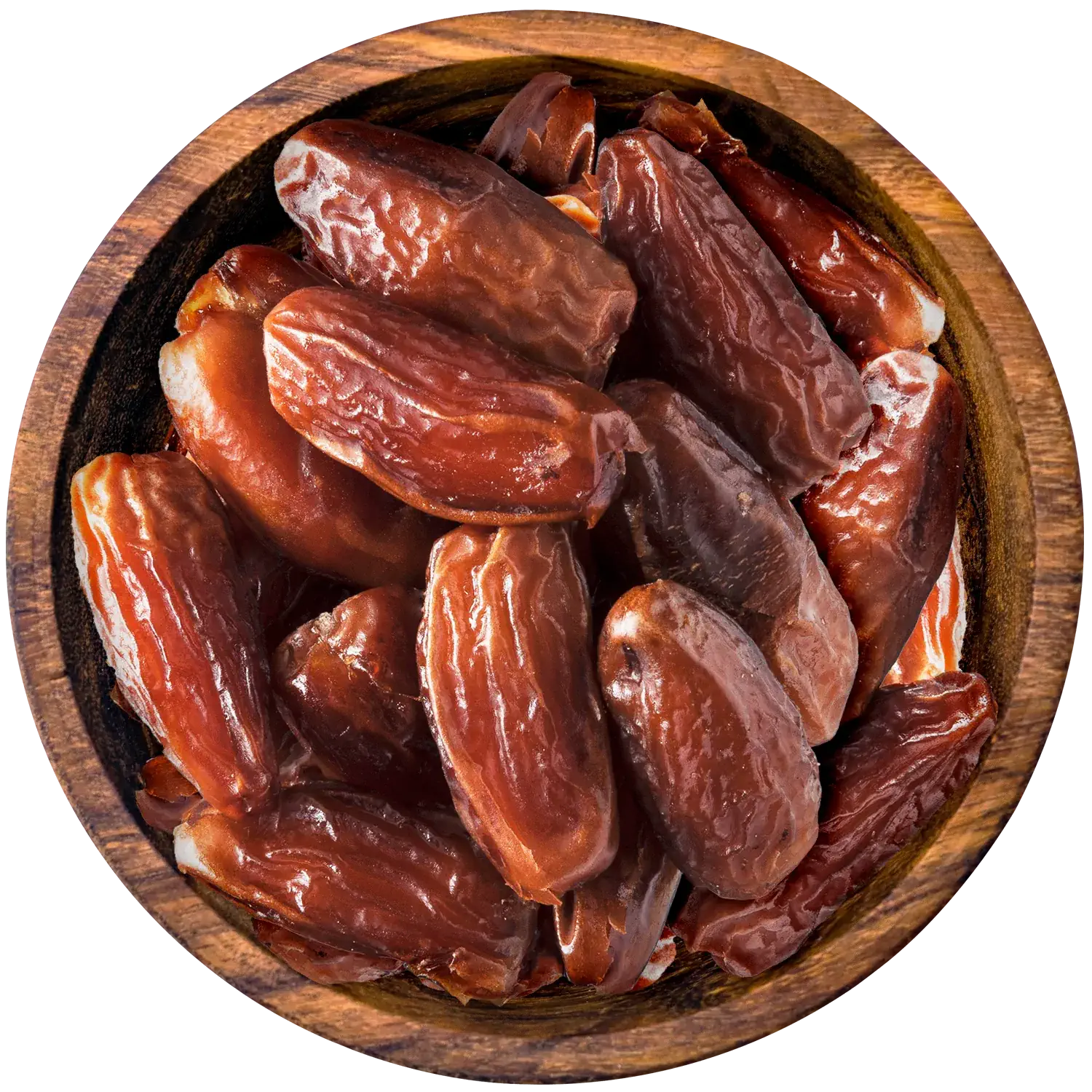 Deglet Nour Datteln Vorderansicht eines Beutels mit Datteln Deglet Nour