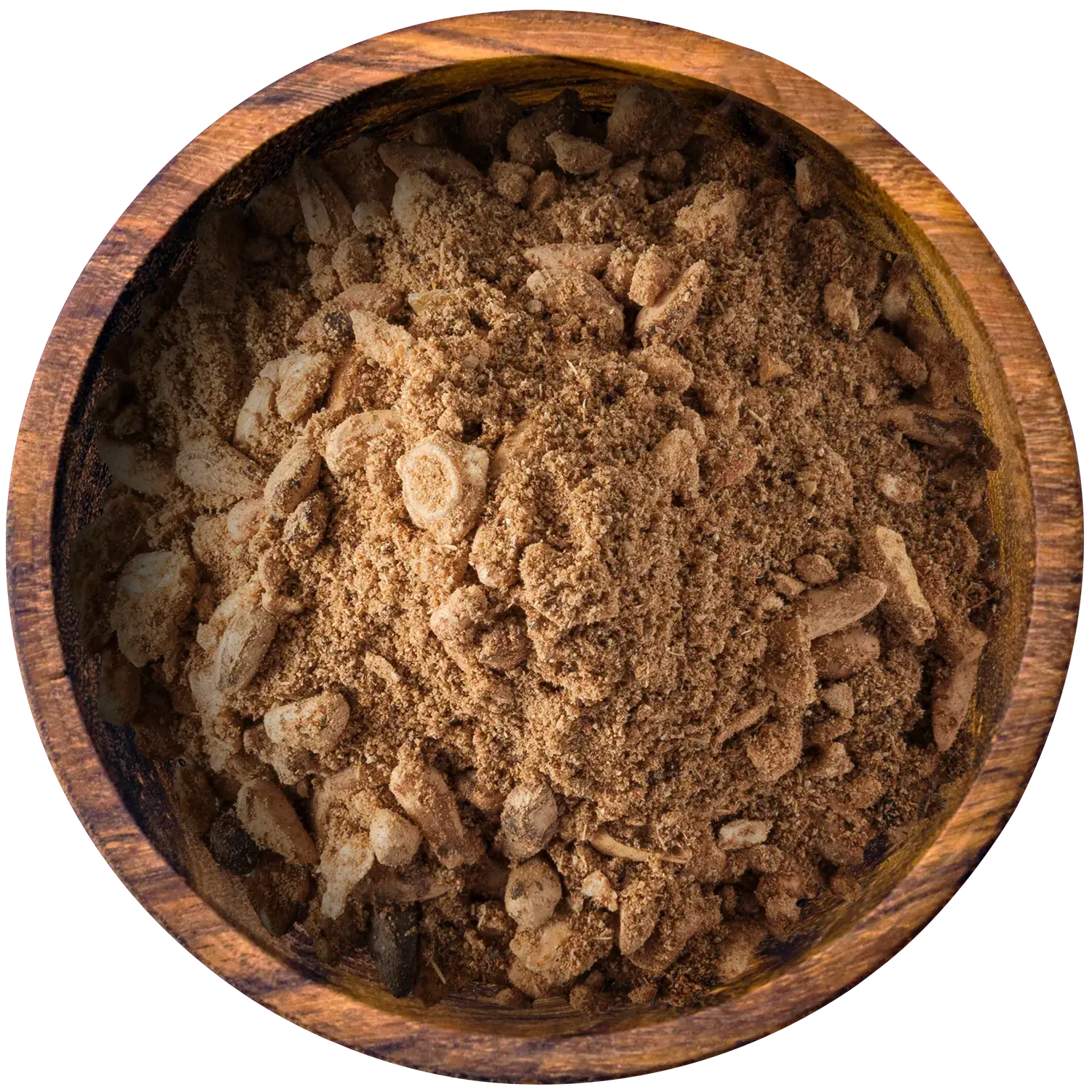 Baba Ganoush, afrikanische Gewürzmischung, gemahlen Vorderansicht eines Beutels mit afrikanischer Gewürzmischung „Baba Ganoush“