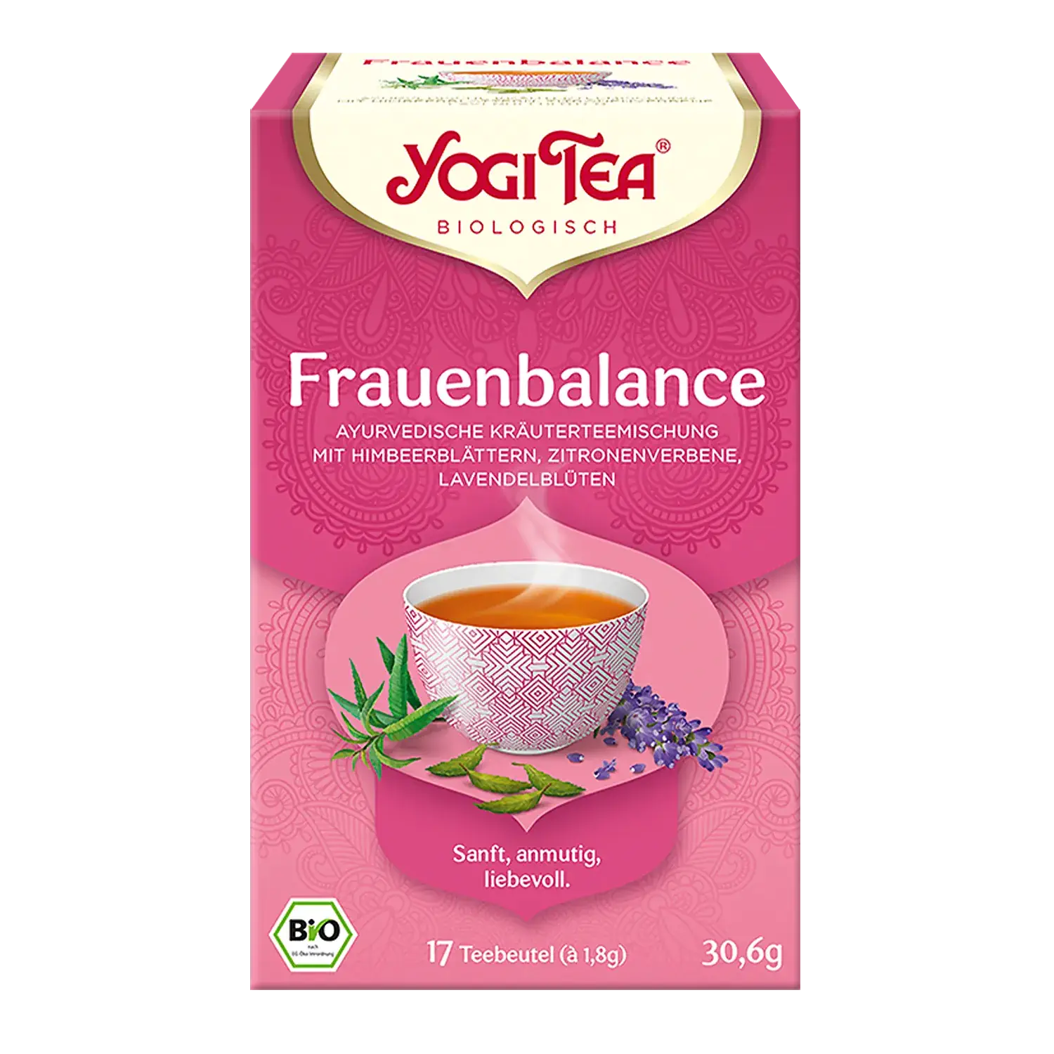YOGI TEA® Frauenbalance, BIO Yogi Tea „Frauenbalance“ – Pappschachtel mit Teebeuteln