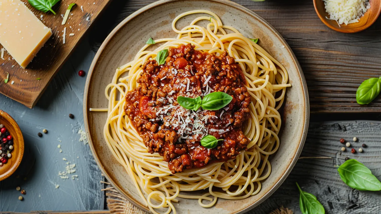 Fleischersatz Kategorie vegane Bolognese Moodbild