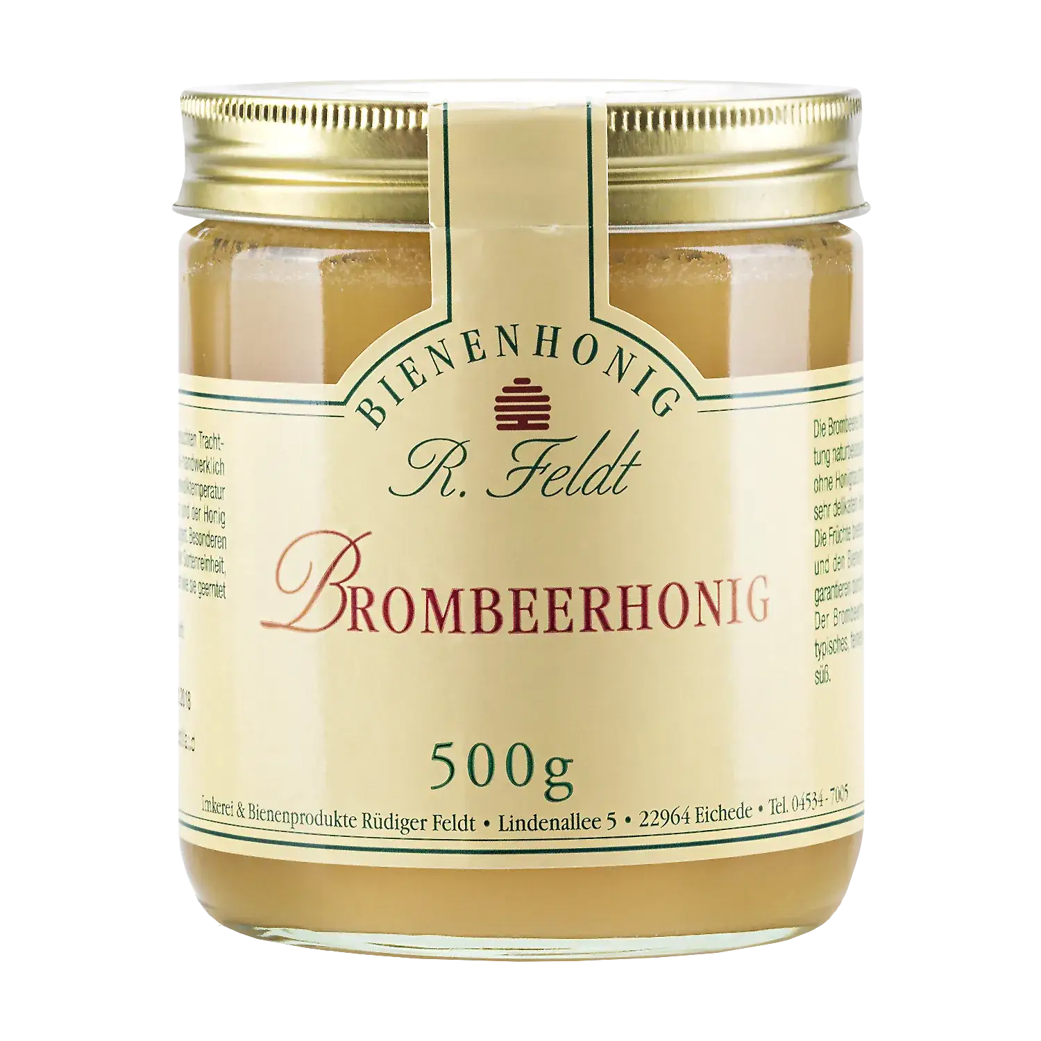 Brombeerhonig in einem Glas