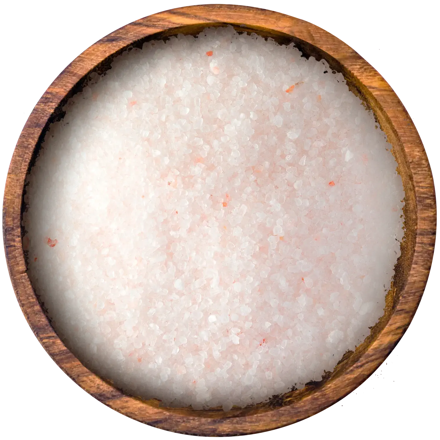 Naturkristallsalz Himalaya-Style, gemahlen Vorderansicht eines Beutels mit gemahlenem Naturkristallsalz im Himalaya-Stil