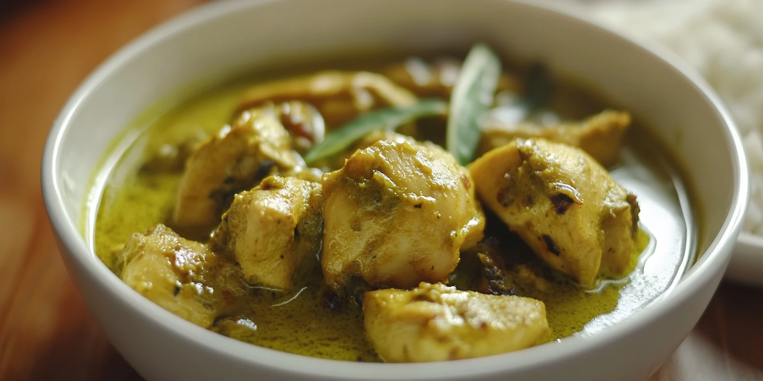 Hähnchencurry mit grünem Curry abgeschmeckt