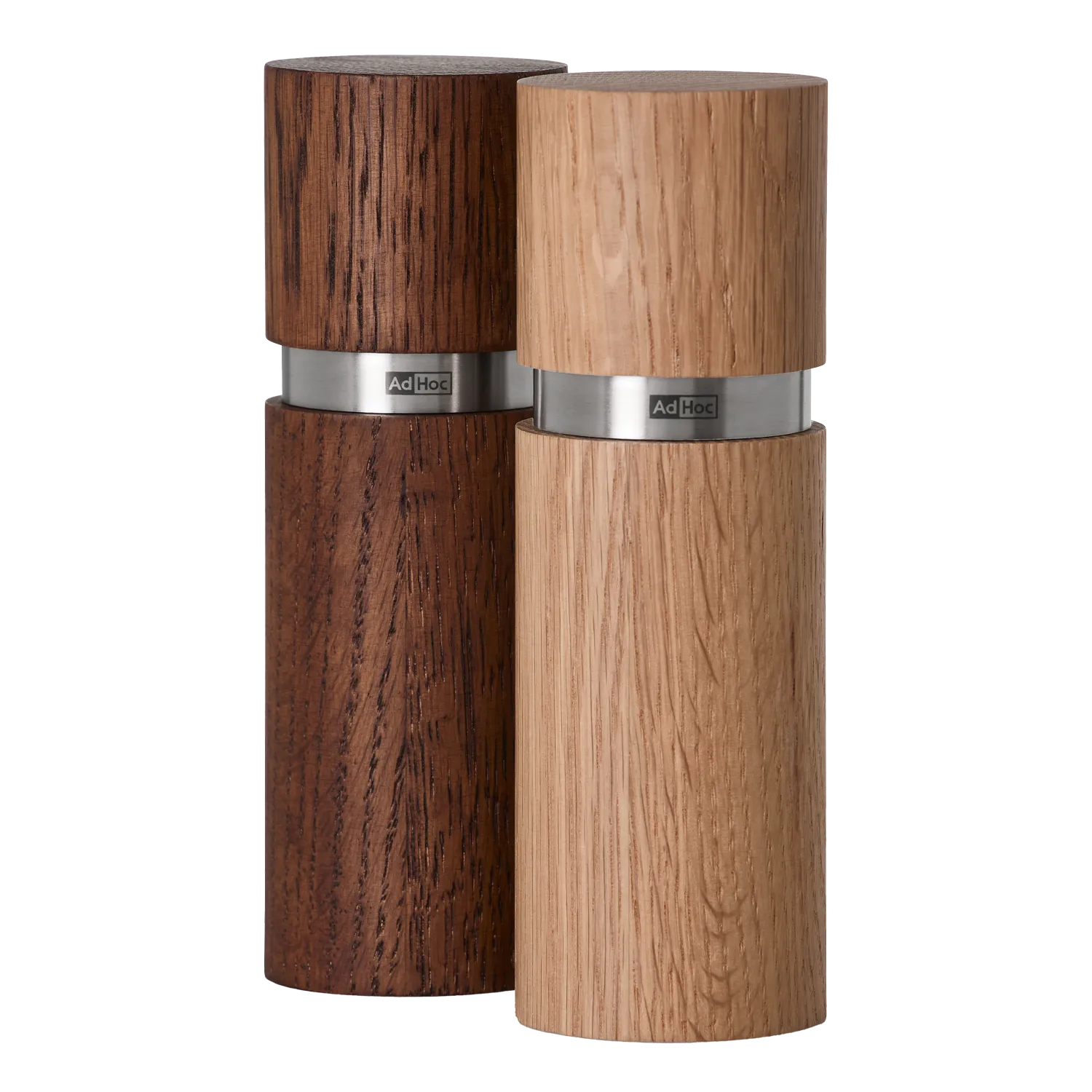 AdHoc Set Pfeffer- & Salzmühle Textura, 15 cm, Eiche geölt/Edelstahl
