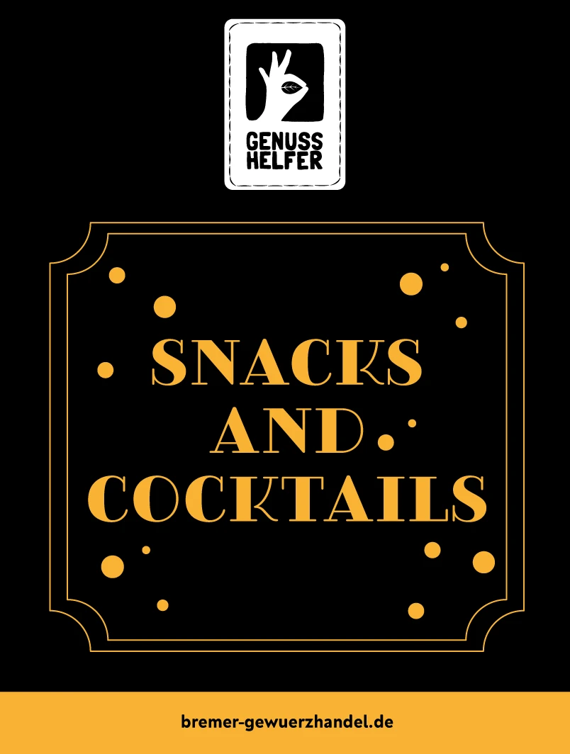 Nuss-Frucht-Mischung „Snacks & Cocktails“ in einem Glas mit individualisierbarem Etikett