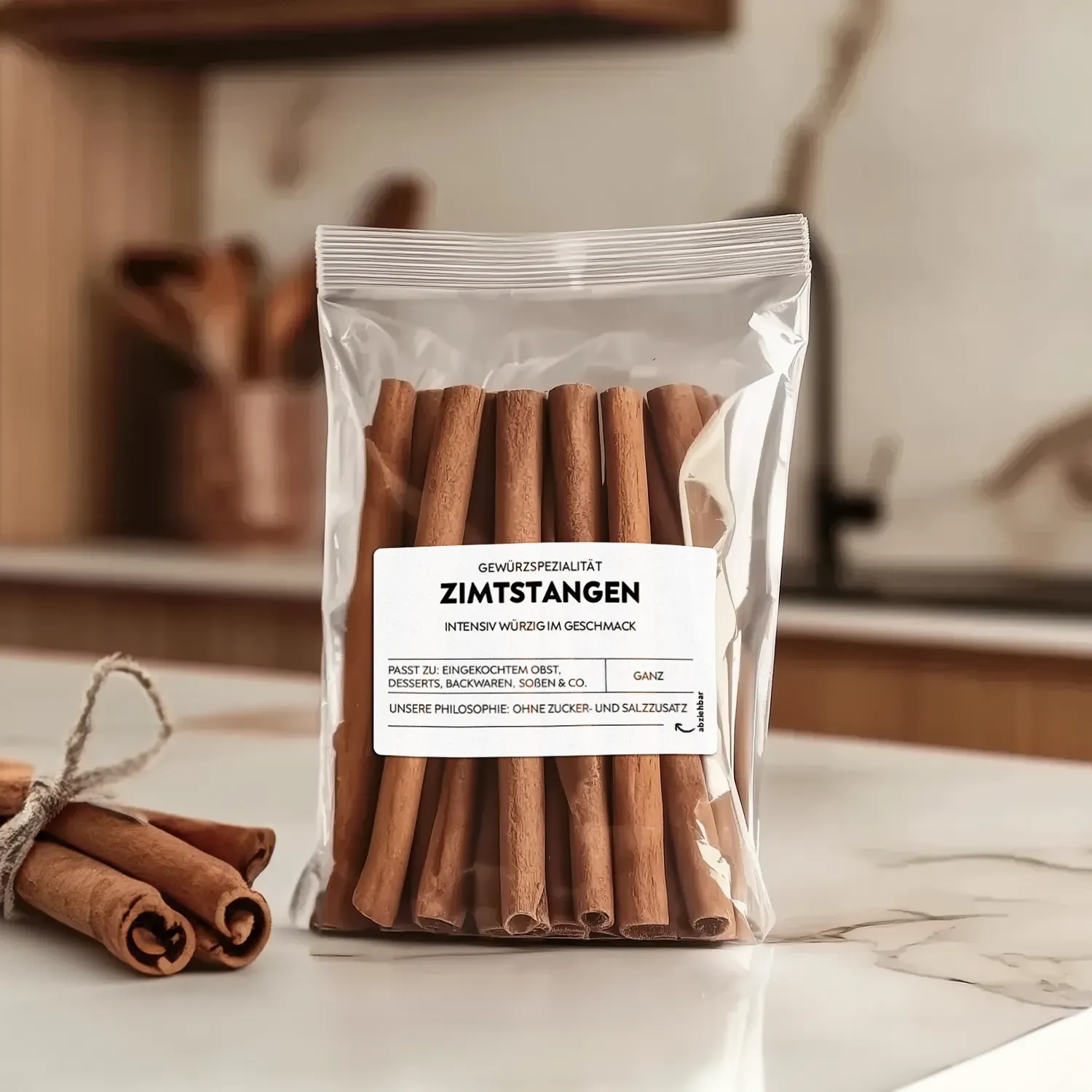 Präsentation von zehn Ceylon-Zimtstangen