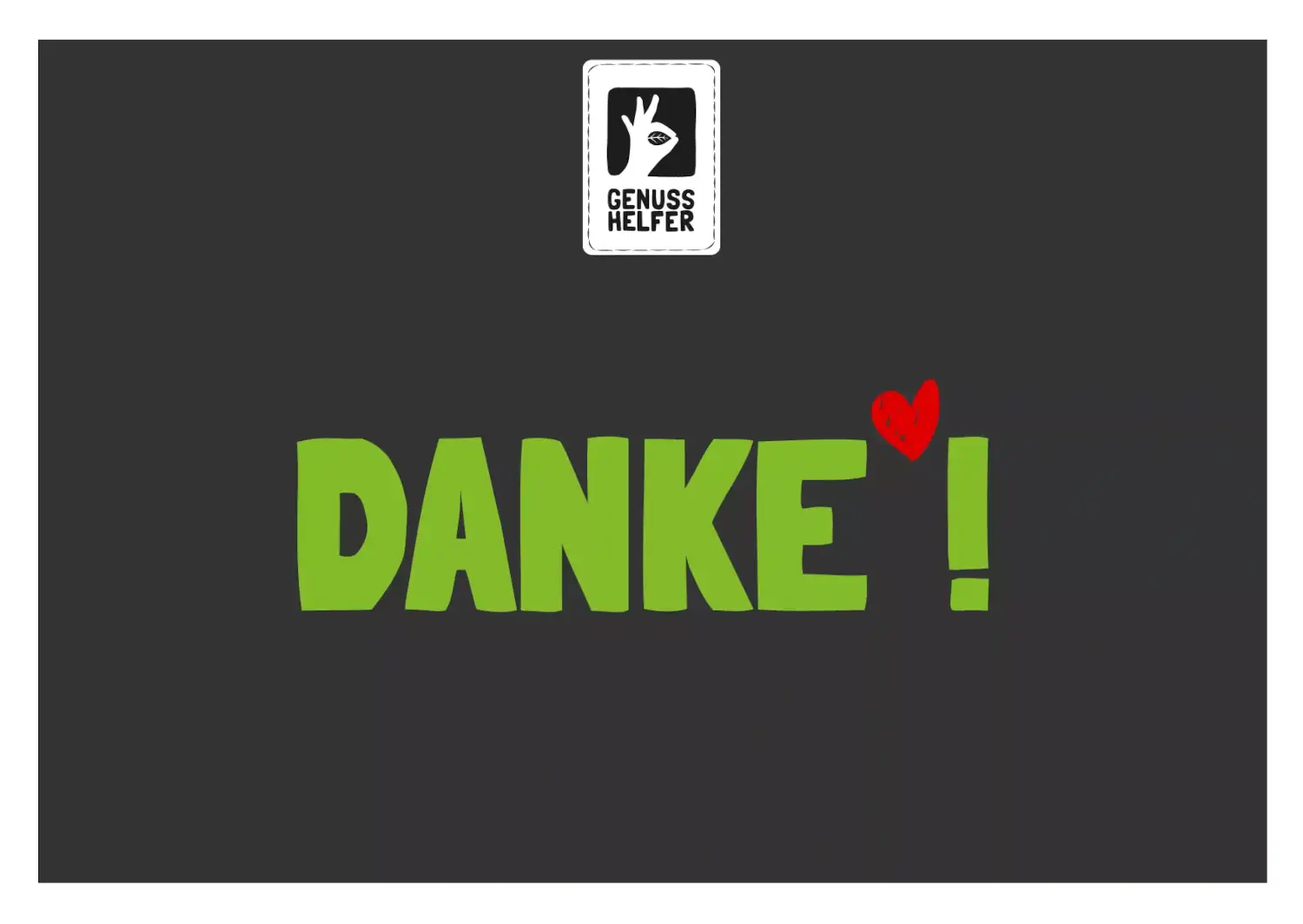 Gutschein zum Ausdrucken mit der Aufschrift „Danke“